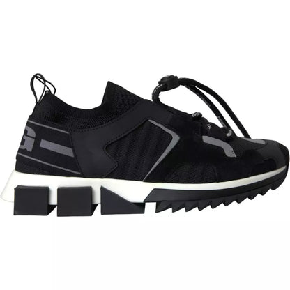 Black White Logo Sorrento Mens Sneakers Shoes