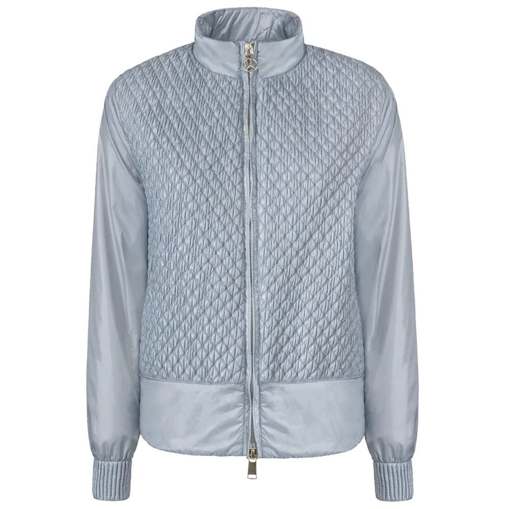 Light Blue Nylon Women Jacket