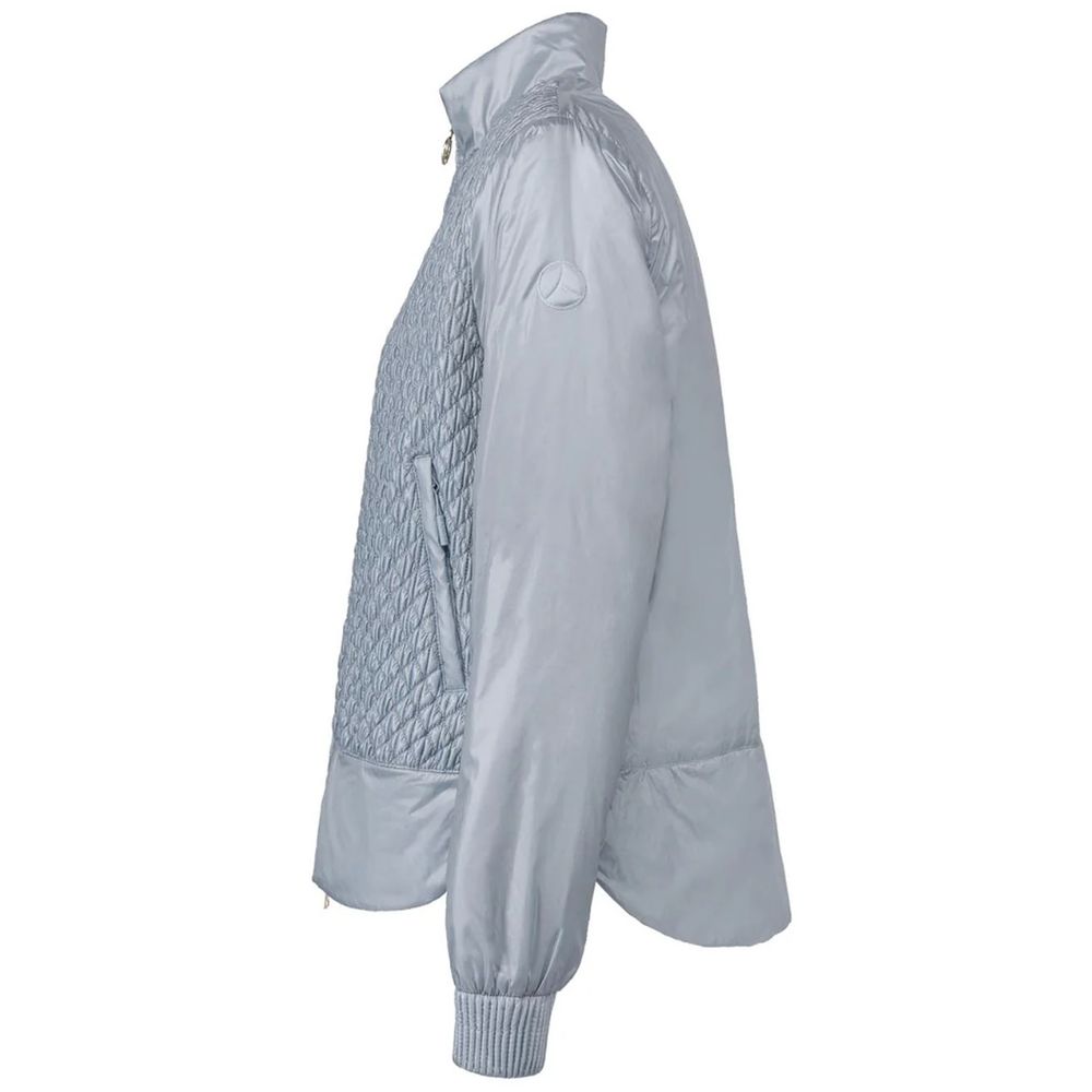 Light Blue Nylon Women Jacket