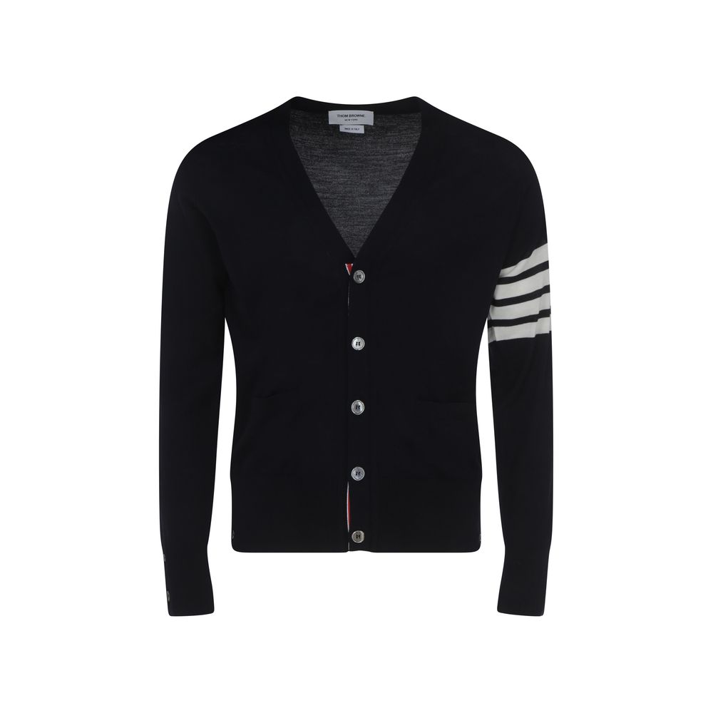 Blue Fleece Wool Cardigan
