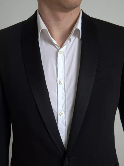 Black Wool Single Breasted MARTINI Blazer