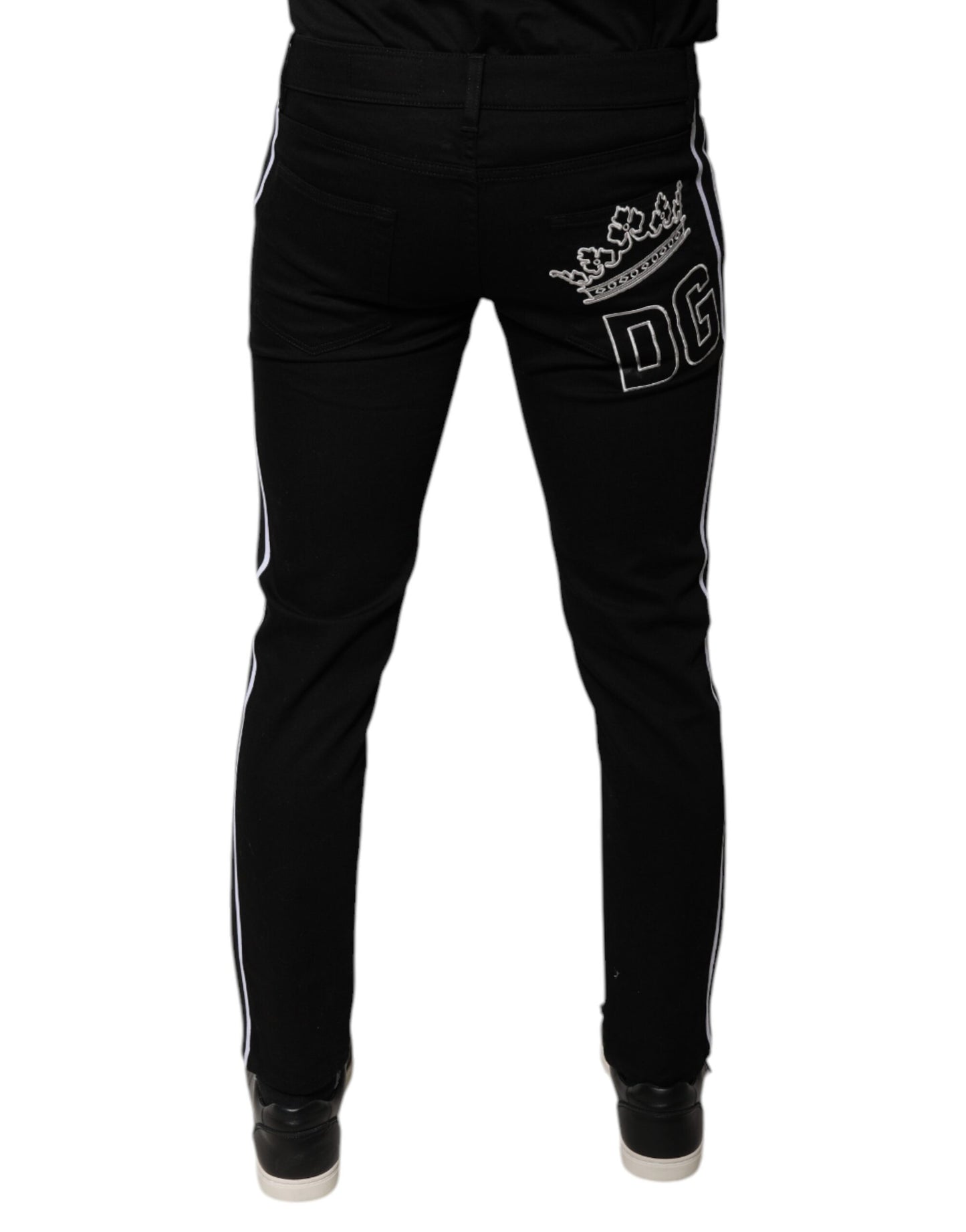 Black Crown Cotton Stretch Skinny Denim Jeans