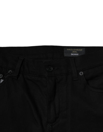 Black Crown Cotton Stretch Skinny Denim Jeans