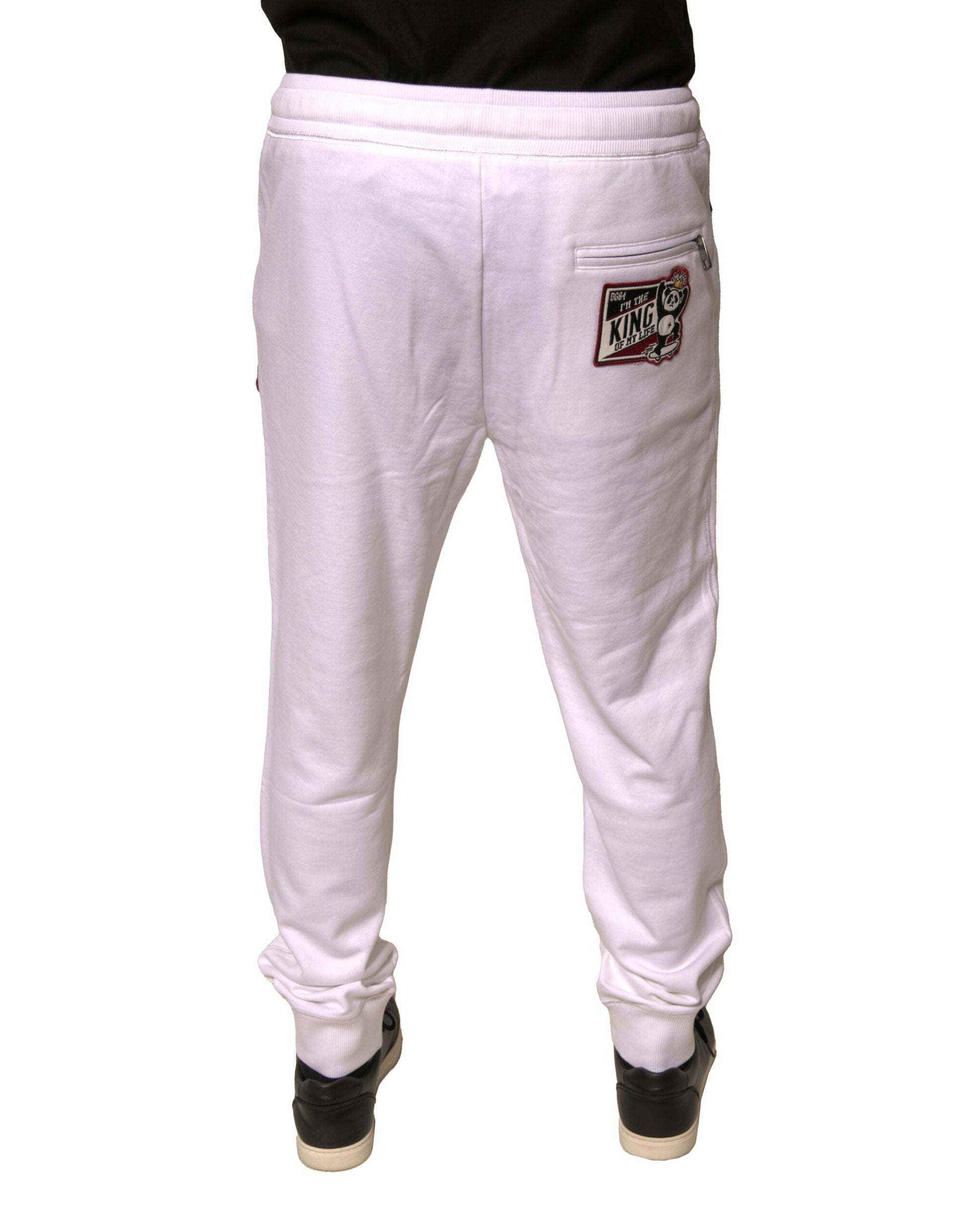 White DG Royals Jogger Cotton Sweatpants Pants