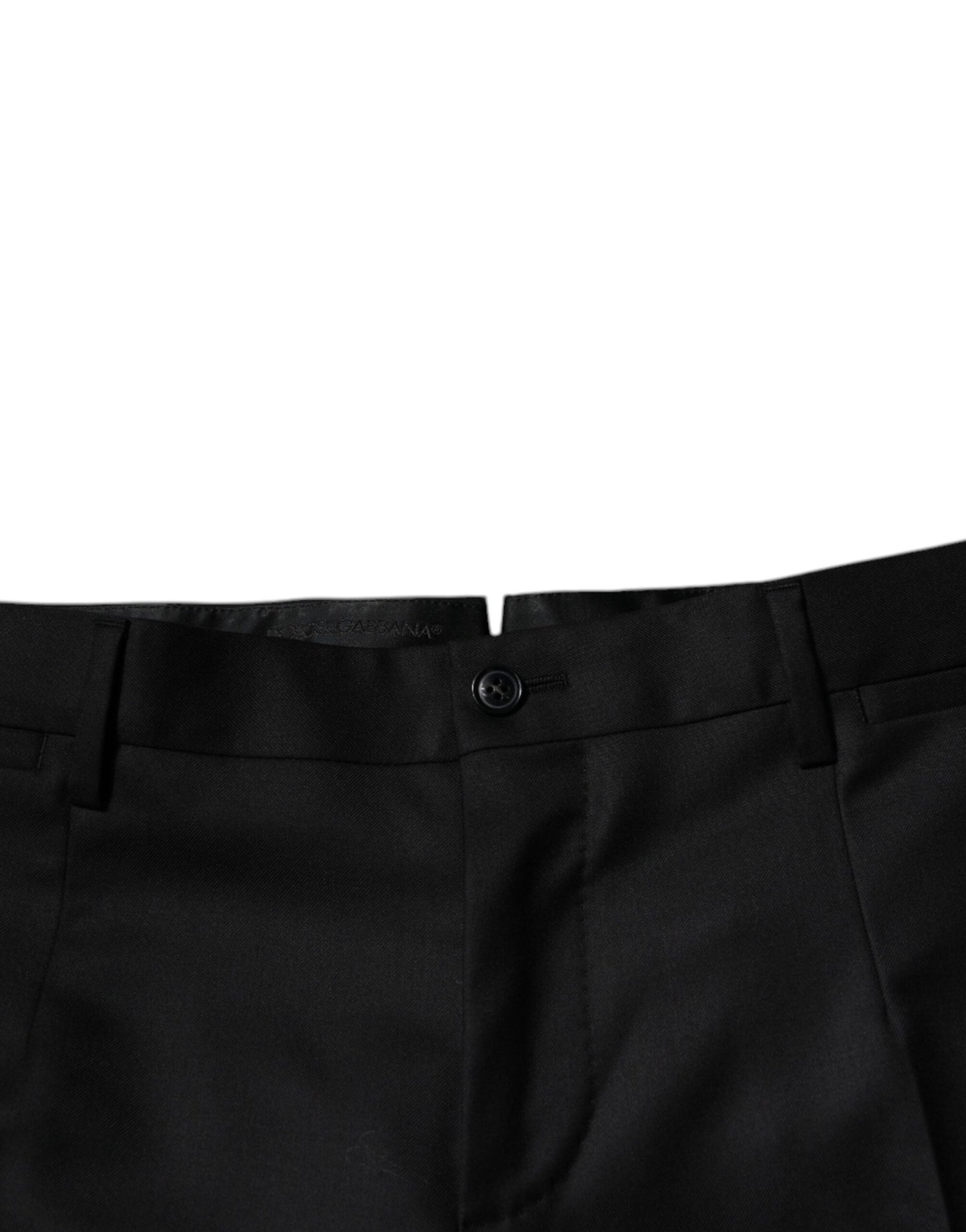 Black Wool Tapered Formal Dress Pants