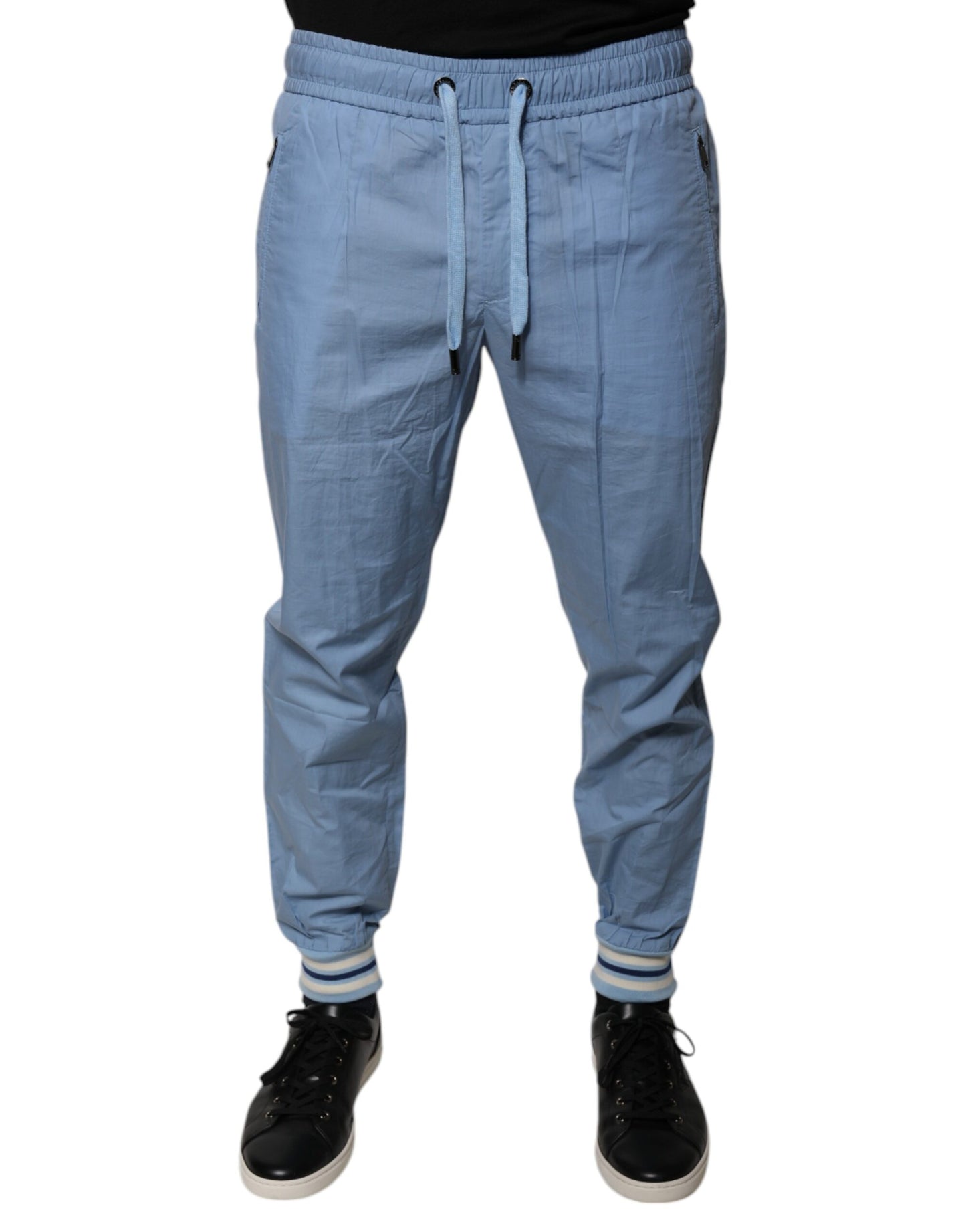 Blue Cotton Jogger Sweatpants Pants