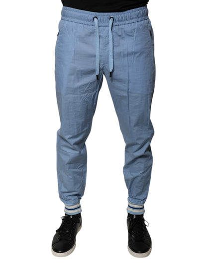 Blue Cotton Jogger Sweatpants Pants