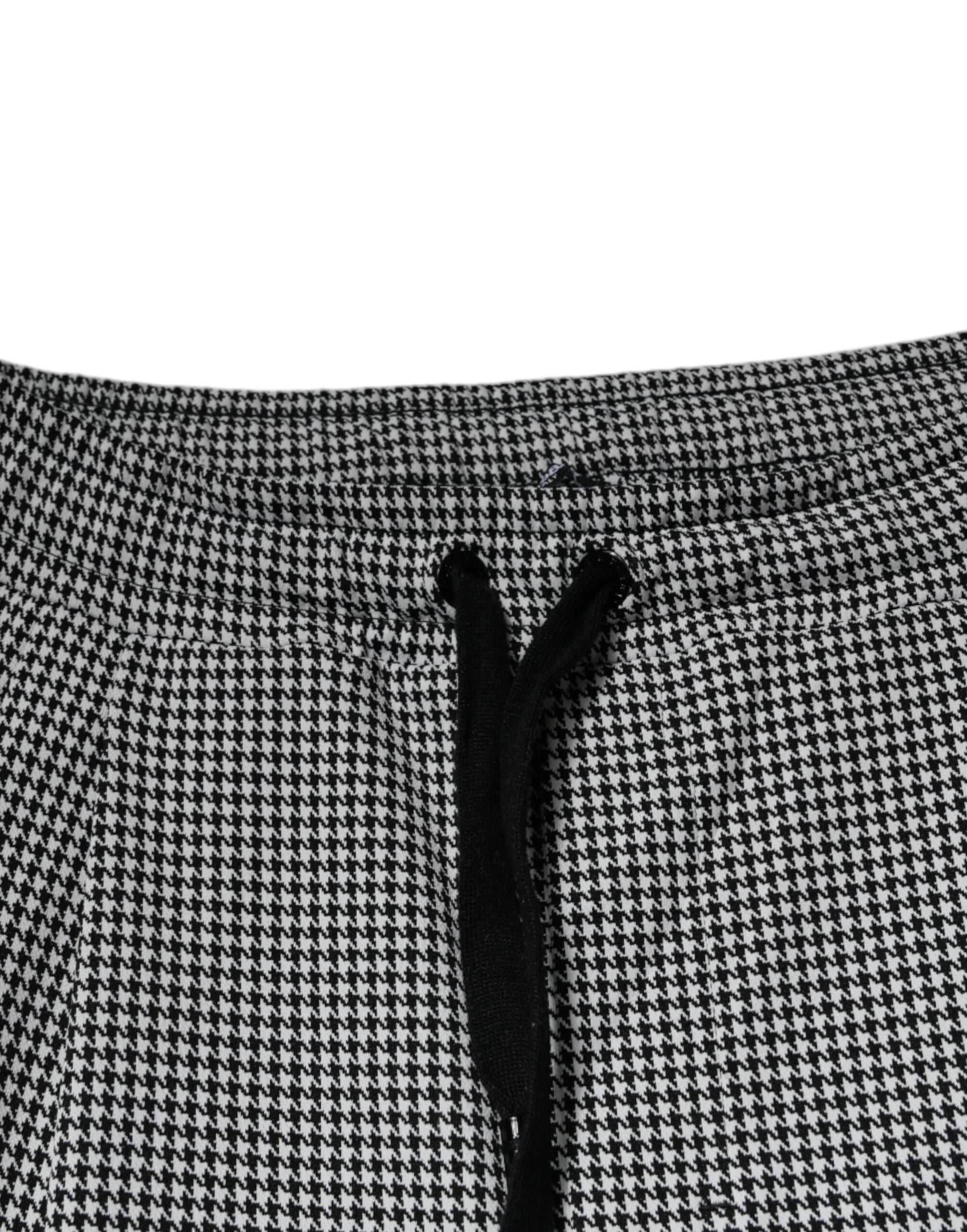 Black White Houndstooth Skinny Dress Pants