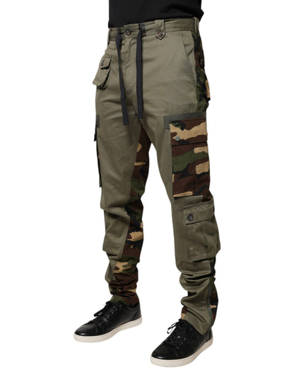 Multicolor Patchwork Camouflage Cargo Pants