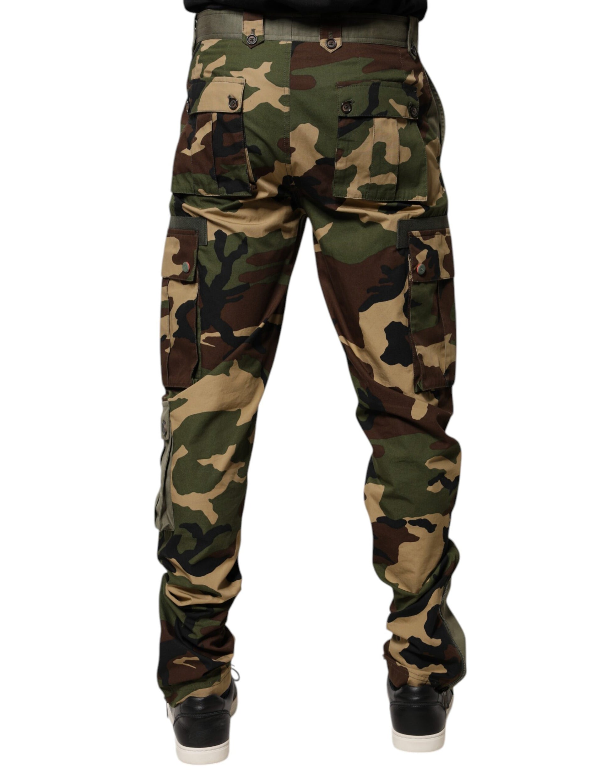 Multicolor Patchwork Camouflage Cargo Pants