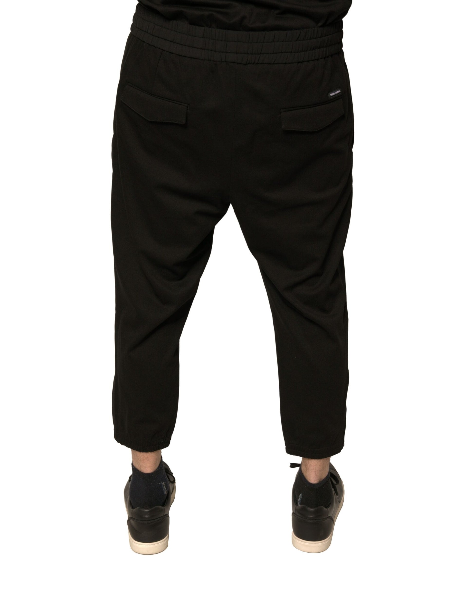 Black Wool Jogger Jogging Pants