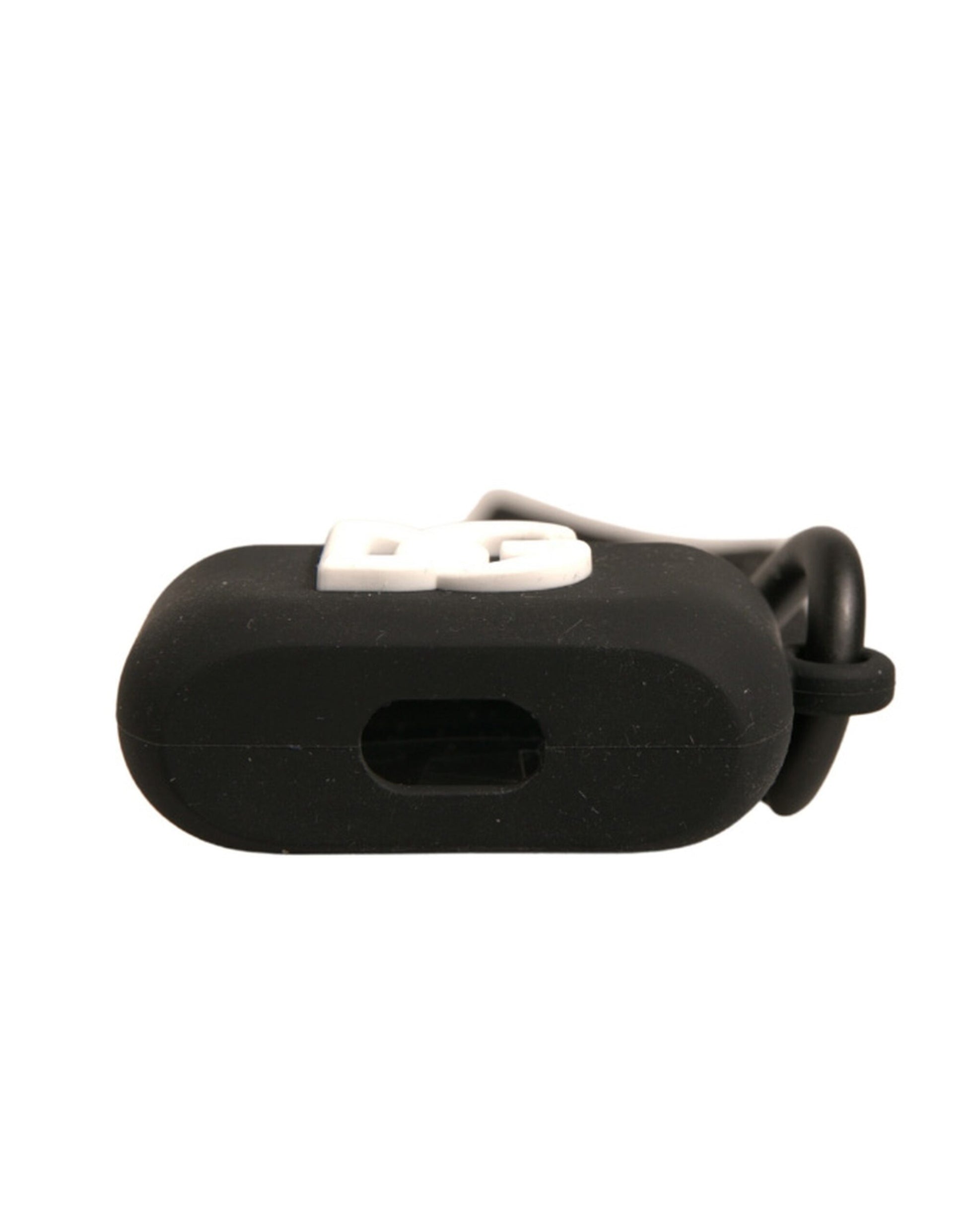 Black Silicone Rubber Logo Embossed Airpods Case