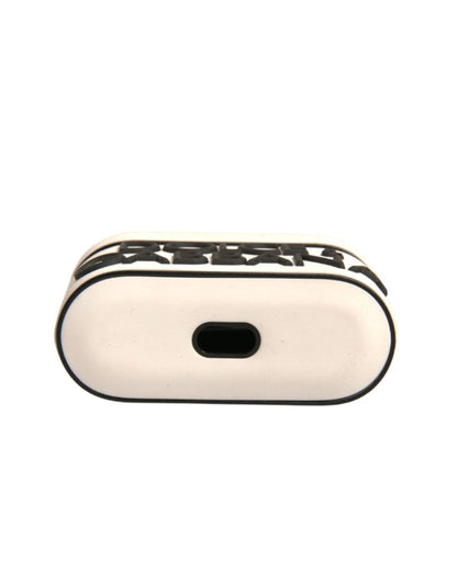 White PVC Embossed Logo Plaque Holder Airpods Case