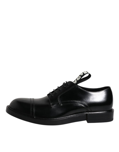 Black Patent Leather Derby Lace Up Formal Dress Shoes