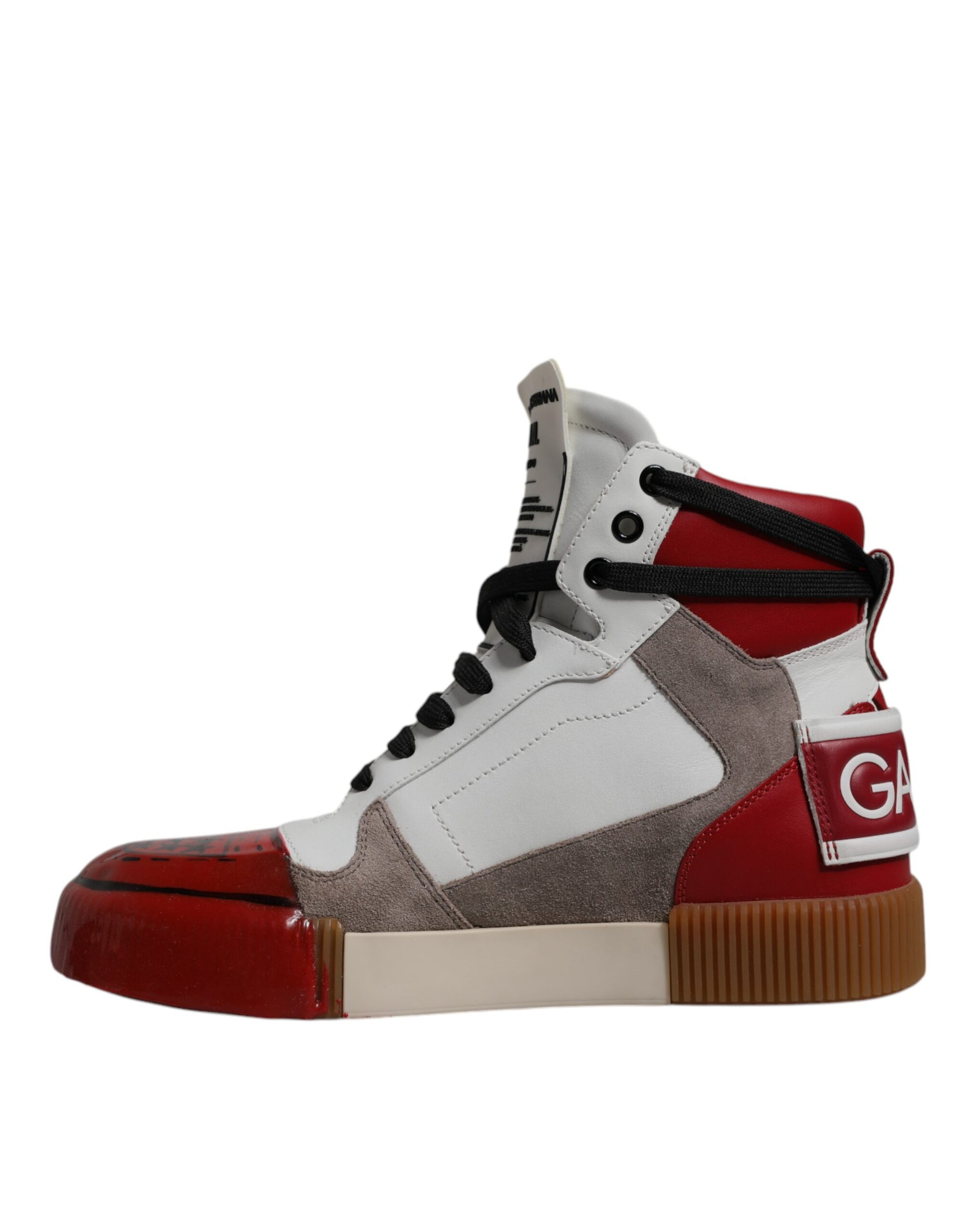 Multicolor Leather High Top Sneakers Shoes