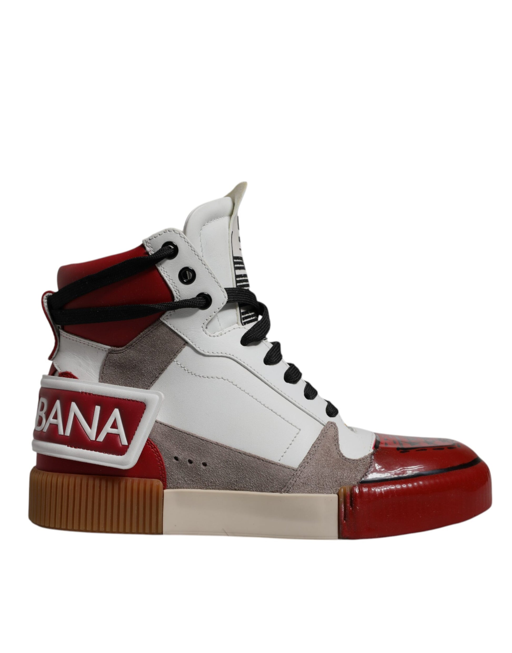 Multicolor Leather High Top Sneakers Shoes