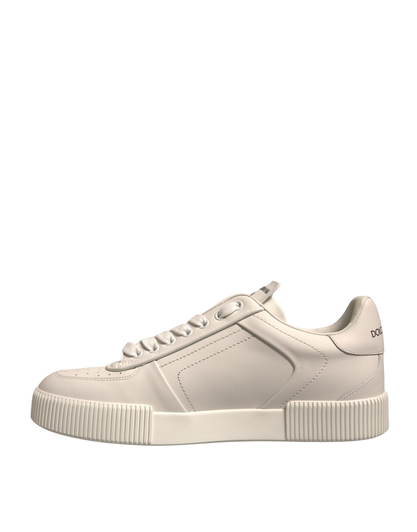 White Miami Leather Low Top Sneakers Shoes