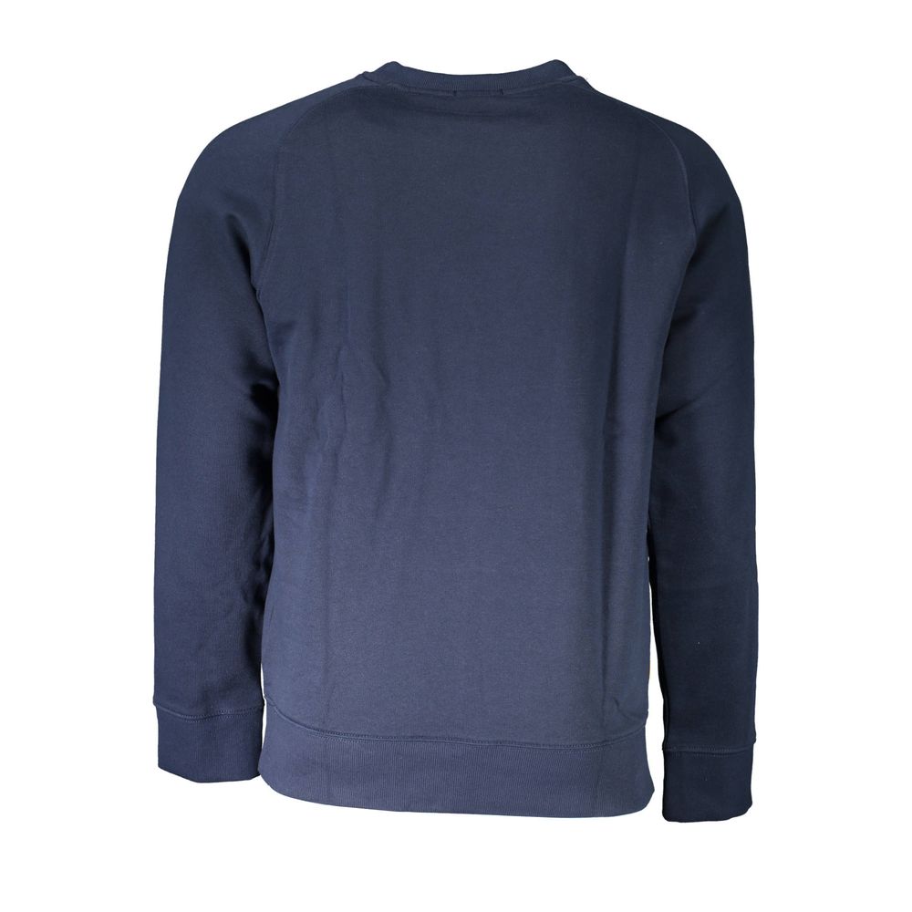 Blue Cotton Men Sweater