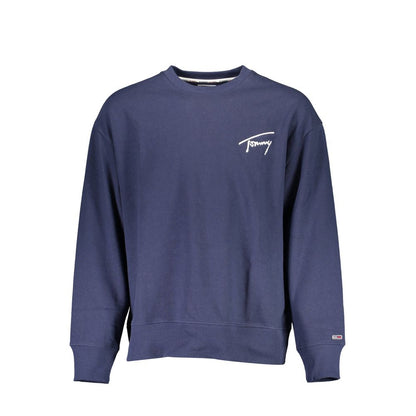 Blue Cotton Men Sweater