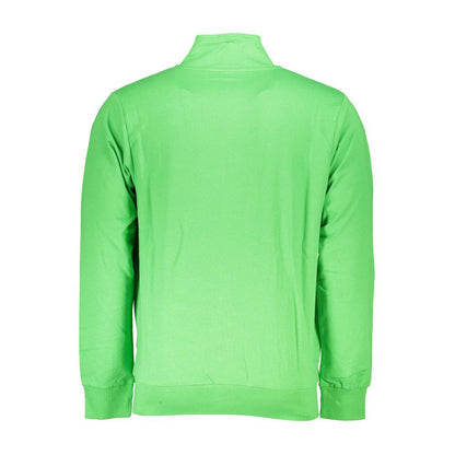 Green Cotton Men Sweater