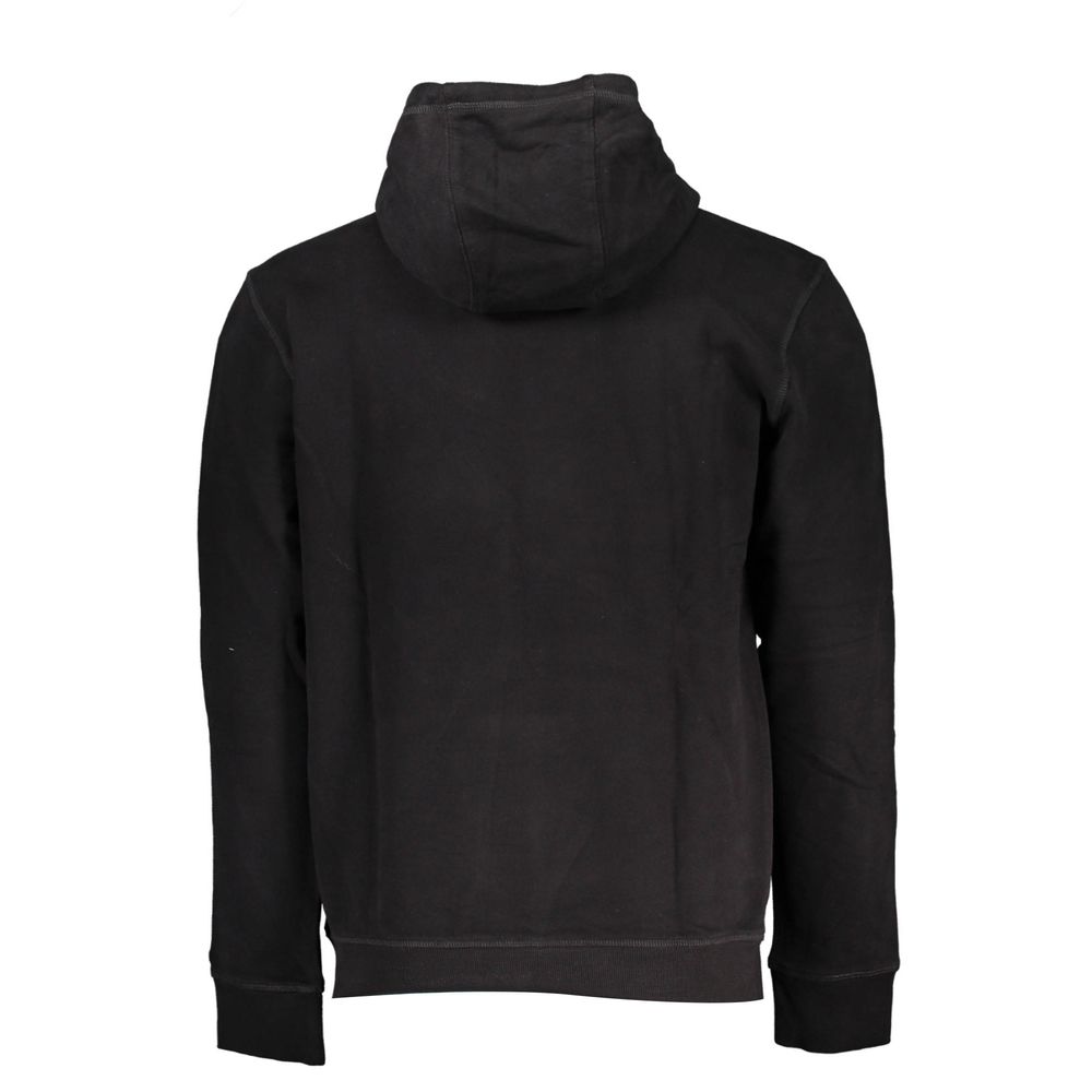 Black Cotton Men Sweater