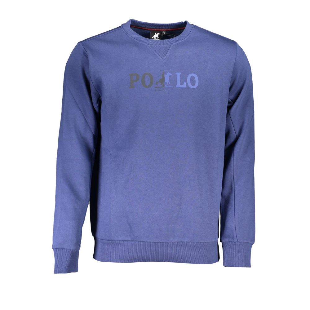 Chic Fleece Crew Neck Sweater in Blue