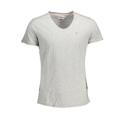 Gray Polyester Men T-Shirt