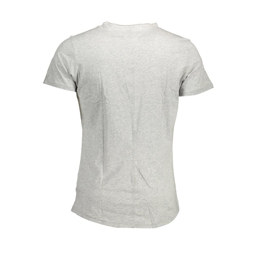 Gray Polyester Men T-Shirt