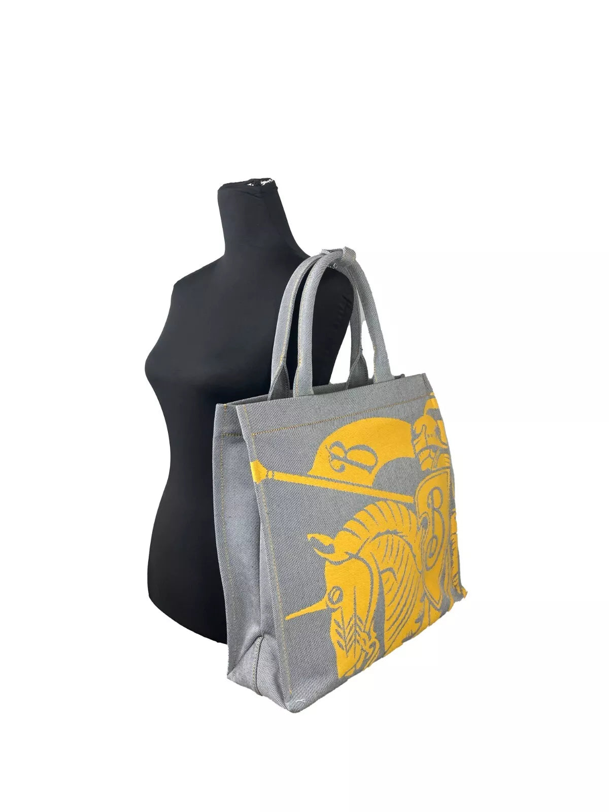 EKD Canvas Tote Bag With Coin Pouch Sunflower Gray