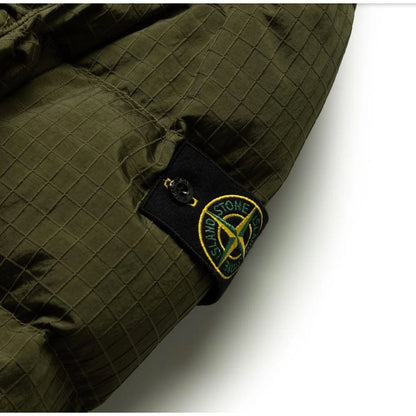 Green Nylon Men Parka