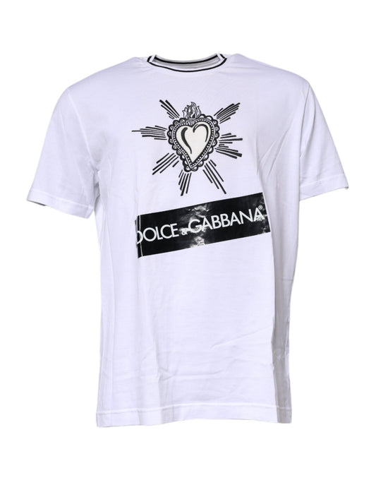 White Sacred Heart Short Sleeve T-shirt