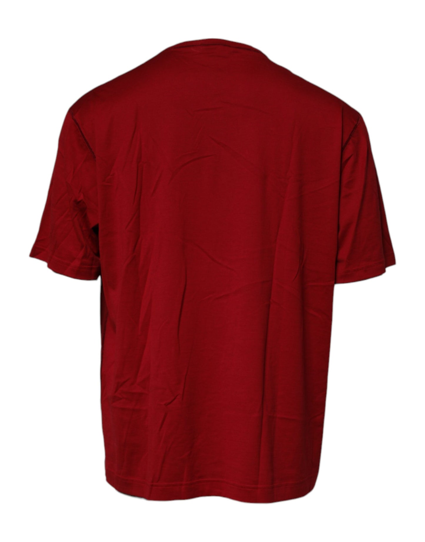 Red Logo Tape Cotton Crew Neck T-shirt