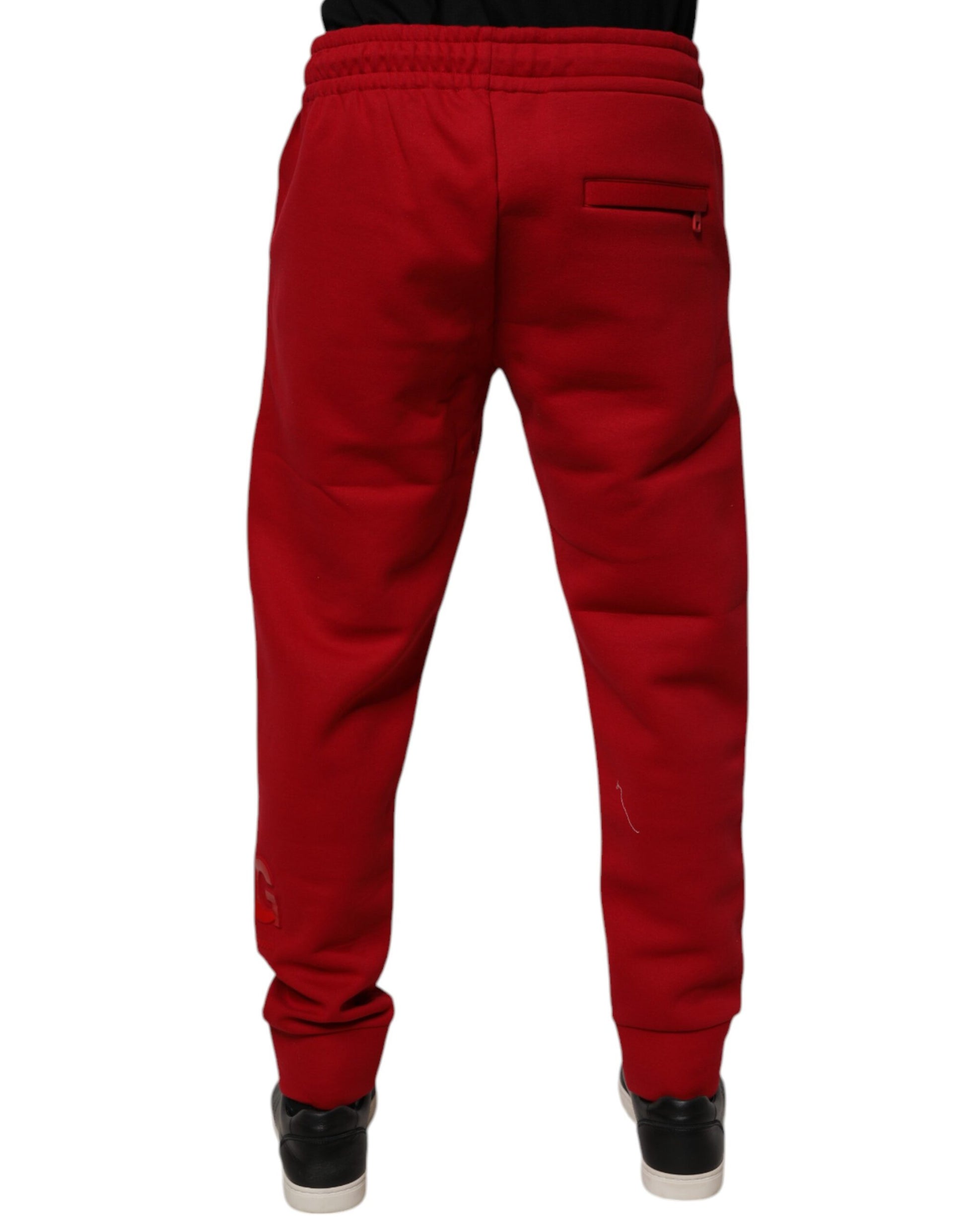 Red Cotton Jogger Jogging Pants