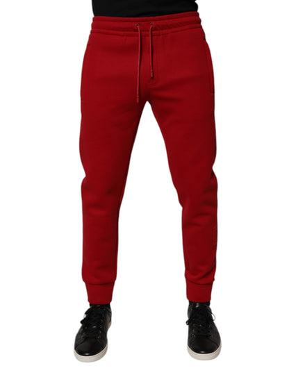 Red Cotton Jogger Jogging Pants