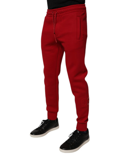 Red Cotton Jogger Jogging Pants