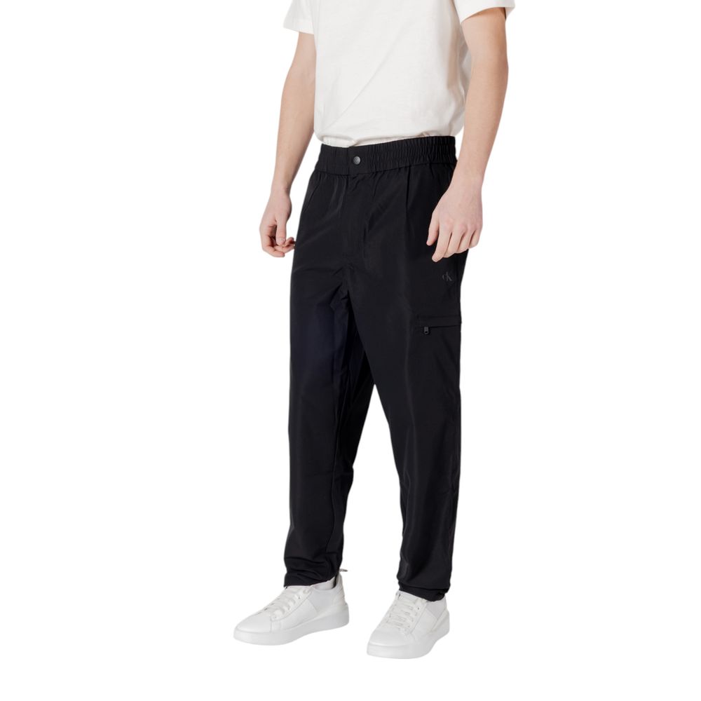 Black Polyester Jeans & Pant