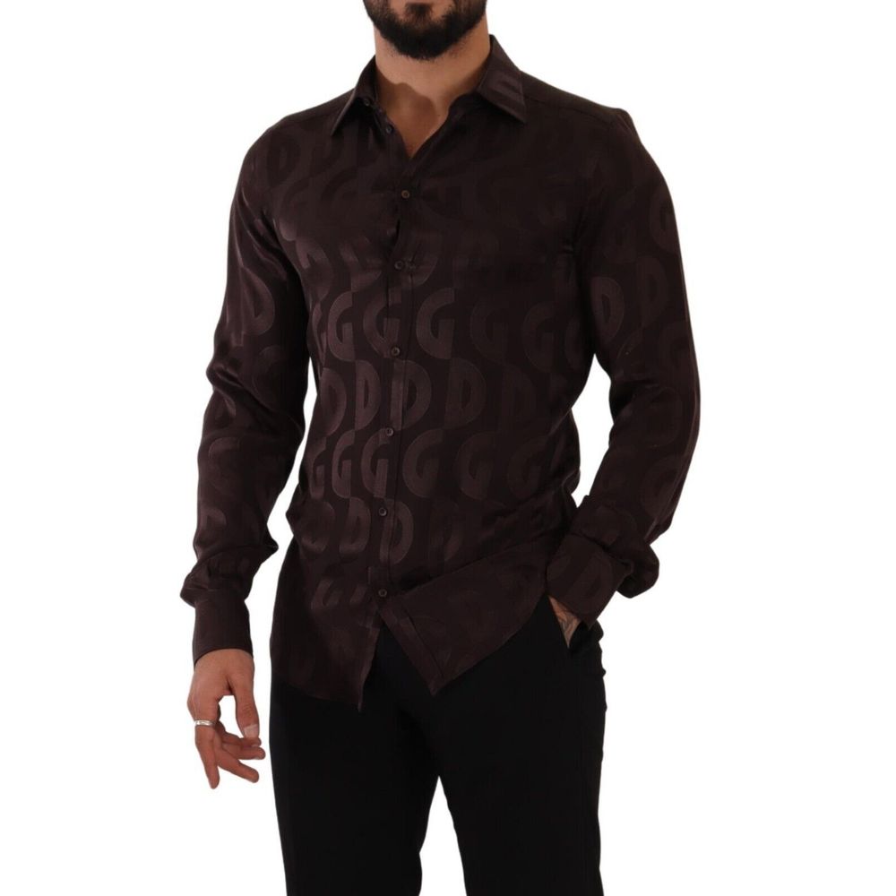 Bordeaux Silk Pattern Shirt