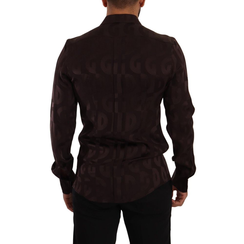 Bordeaux Silk Pattern Shirt