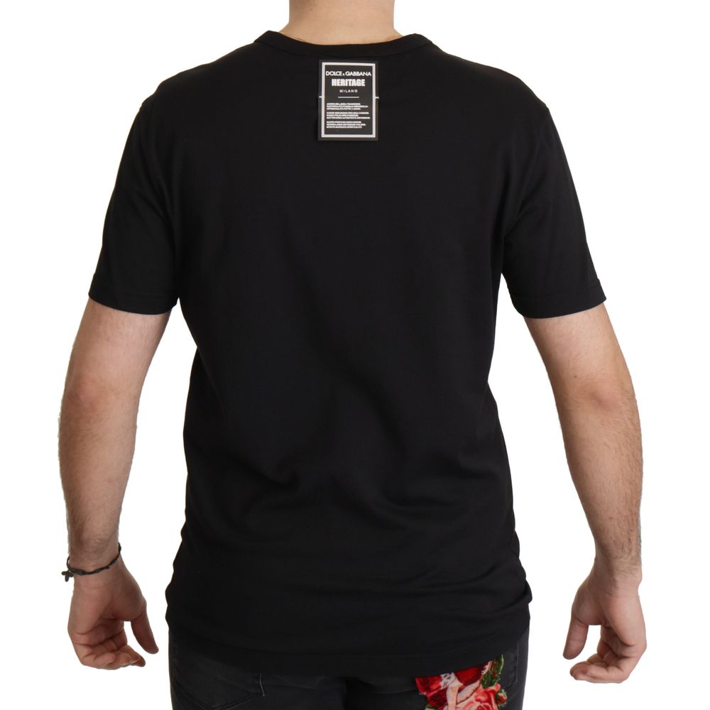 Black Cotton T-Shirt