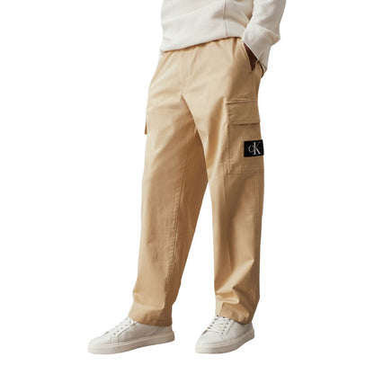 Beige Cotton Jeans & Pant