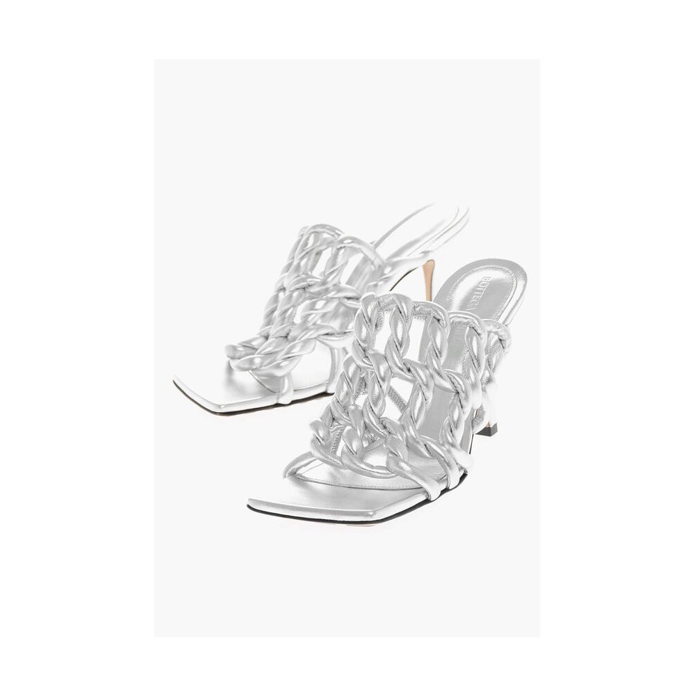 Silver Leather Women Sandal