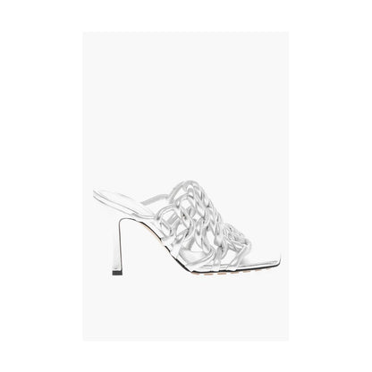 Silver Leather Women Sandal