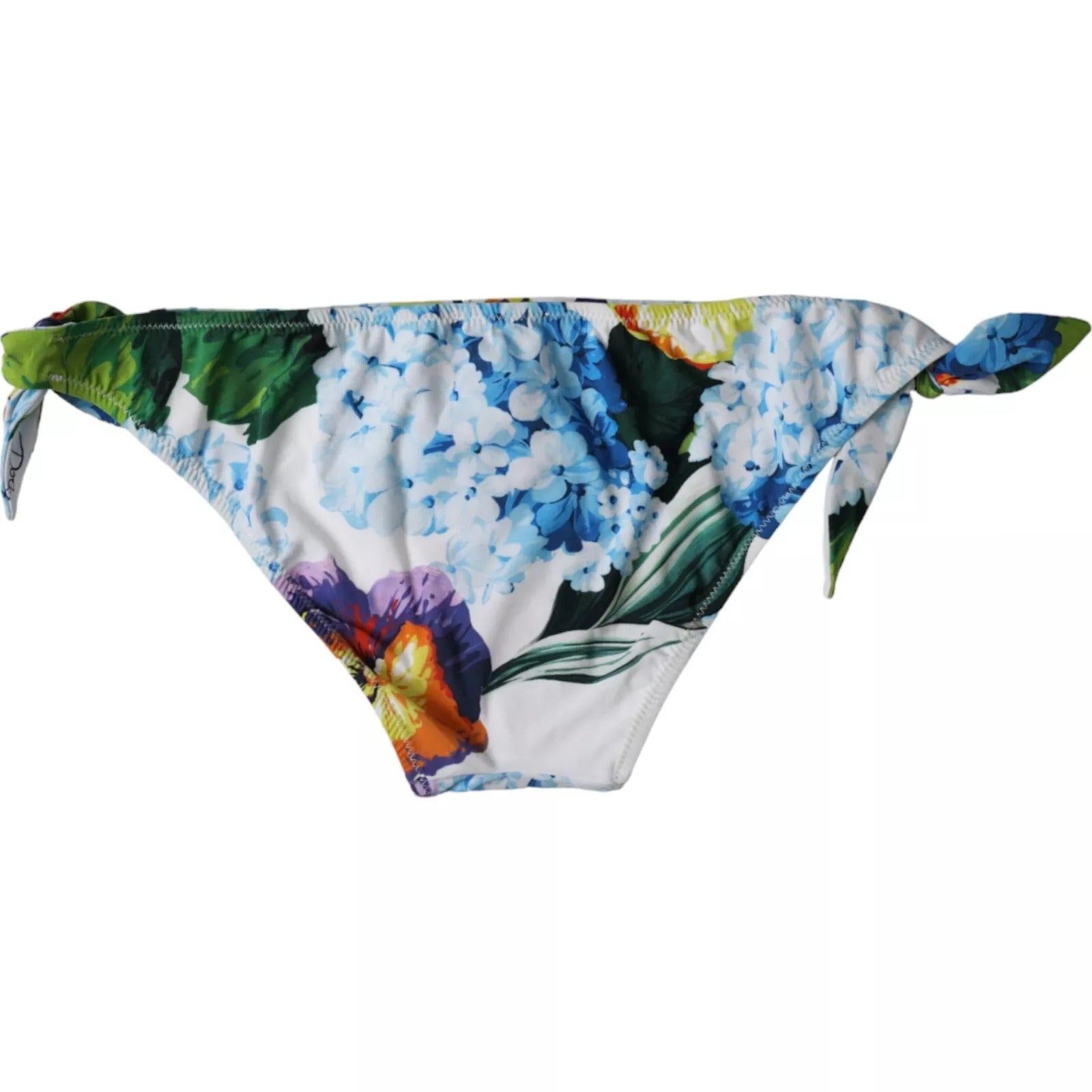 White Floral Print Swimsuit Bikini Bottom Swimwear
