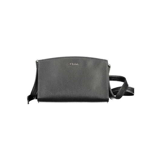 Black Polyester Women Handbag