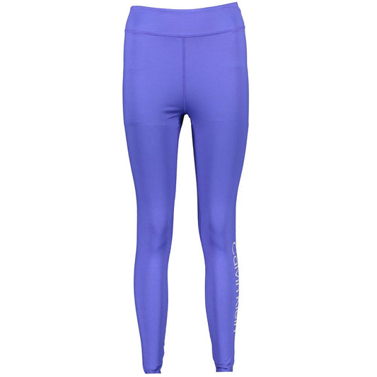 Blue Polyester Women Legging