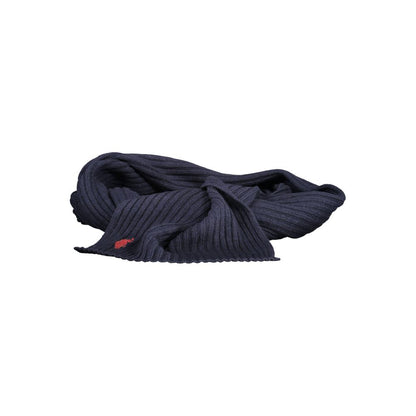 Blue Wool Men Scarf