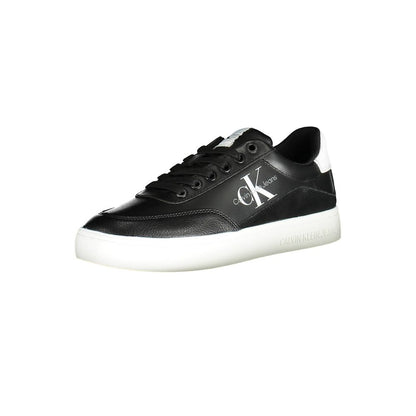 Black Leather Women Sneaker