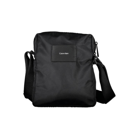 Black Polyester Men Shoulder Bag