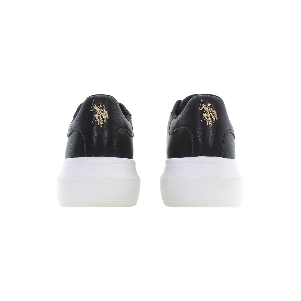 Black Polyester Women Sneaker