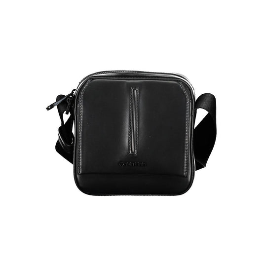 Black Polyester Men Shoulder Bag